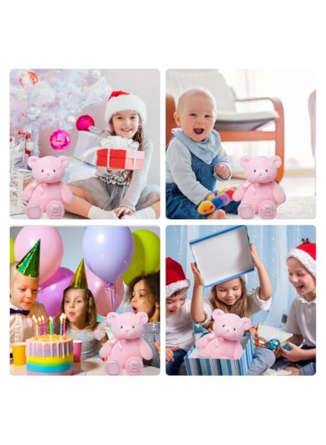 السيد باندا دمية دب تيدي بير، 28 سم دمية مخملية ناعمة - دمية محشوة محبوبة، رفيق محبوب للبنات والاولاد، لاعياد الميلاد والمناسبات الخاصة (وردي） - Image 5